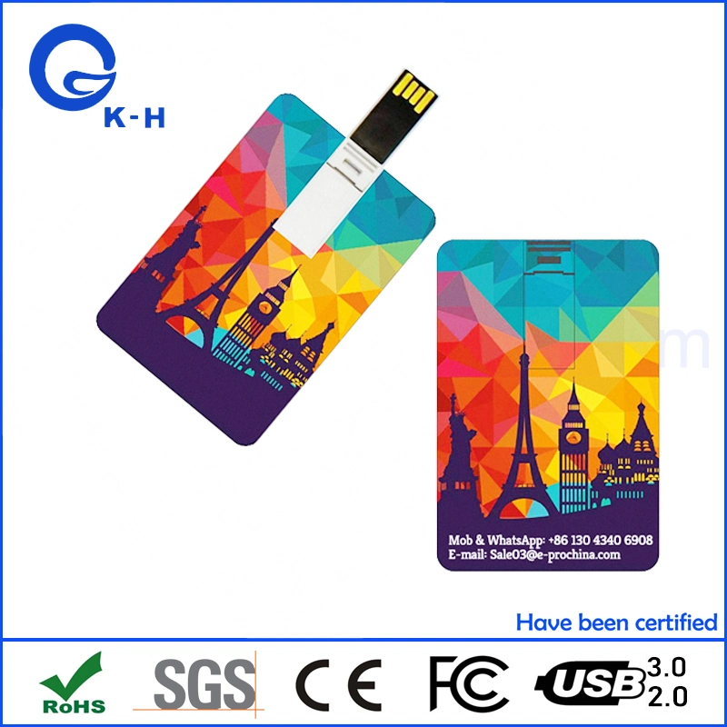 Credit Card USB 2.0 3.0 Flash Memory Drive for Wedding Gift 16GB 32GB 64GB 128GB