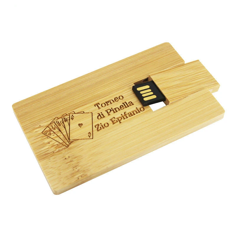 Wooden Card USB Flash Drive Pendrive A Grade Memory Chips Full Capacity