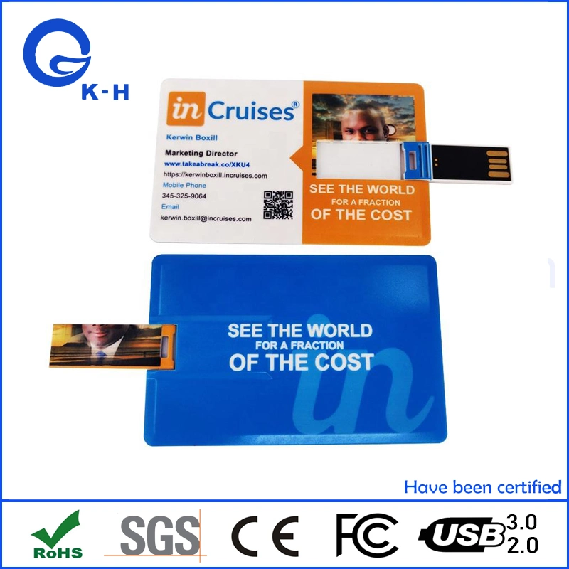 Credit Card USB 2.0 3.0 Flash Memory Drive for Wedding Gift 16GB 32GB 64GB 128GB